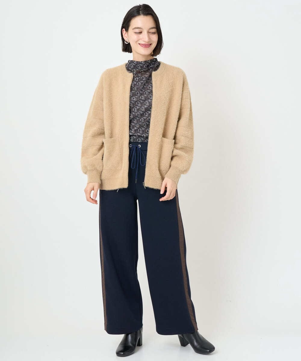 PHKAF80190 GEORGES RECH(小さいサイズ)(メゾン ドゥ サンク)  [日本製]シアーボトルネックロゴカットソー アイボリー