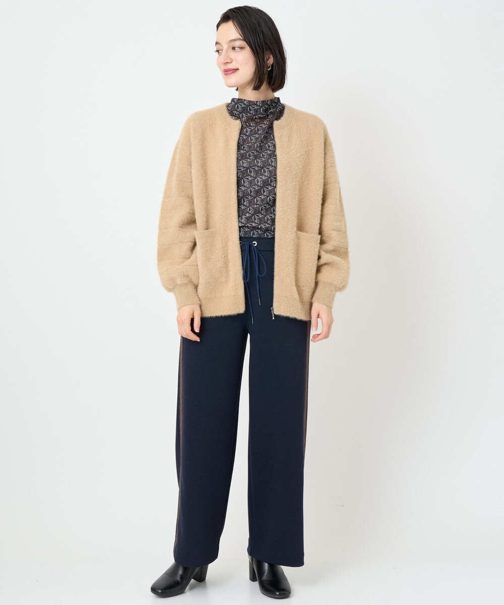 PHKAF80190 GEORGES RECH(小さいサイズ)(メゾン ドゥ サンク)  [日本製]シアーボトルネックロゴカットソー アイボリー