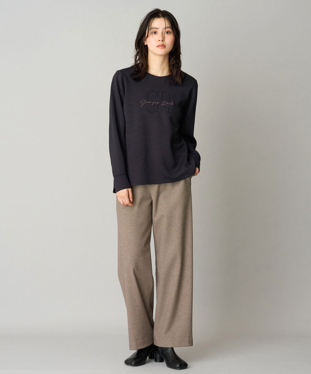 PHKAG11240 GEORGES RECH(小さいサイズ)(メゾン ドゥ サンク)  [セットアップ対応]ストレッチダンボールロゴプルオーバー ブラウン