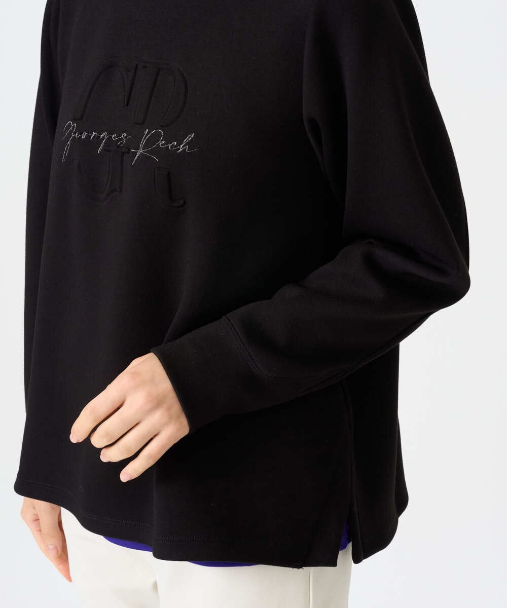 PHKAG11240 GEORGES RECH(小さいサイズ)(メゾン ドゥ サンク)  [セットアップ対応]ストレッチダンボールロゴプルオーバー ブラウン