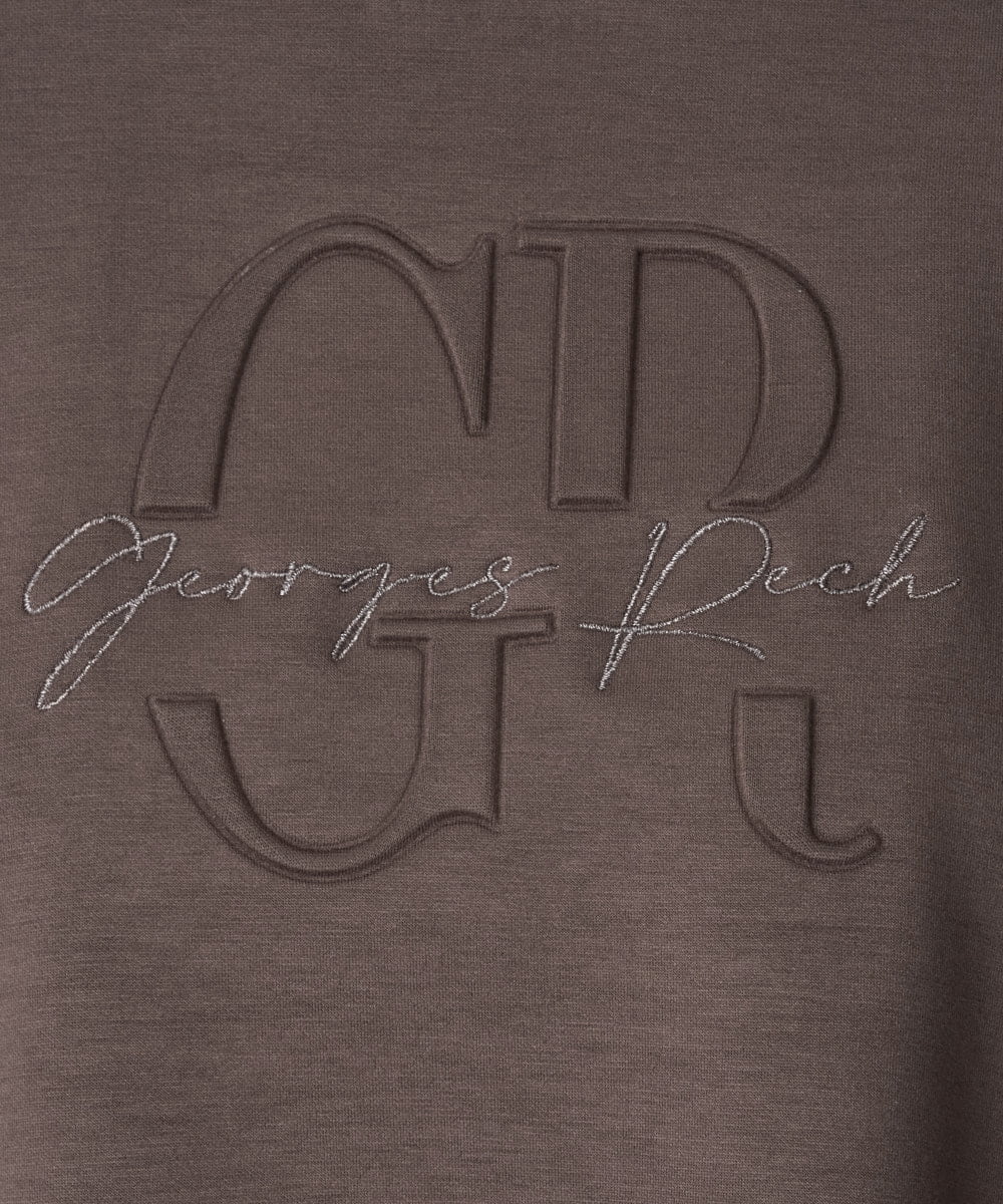 PHKAG11240 GEORGES RECH(小さいサイズ)(メゾン ドゥ サンク)  [セットアップ対応]ストレッチダンボールロゴプルオーバー ブラウン
