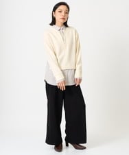 PHKAG24270 GEORGES RECH(小さいサイズ)(メゾン ドゥ サンク) ストライプシャツレイヤード風プルオーバー アイボリー