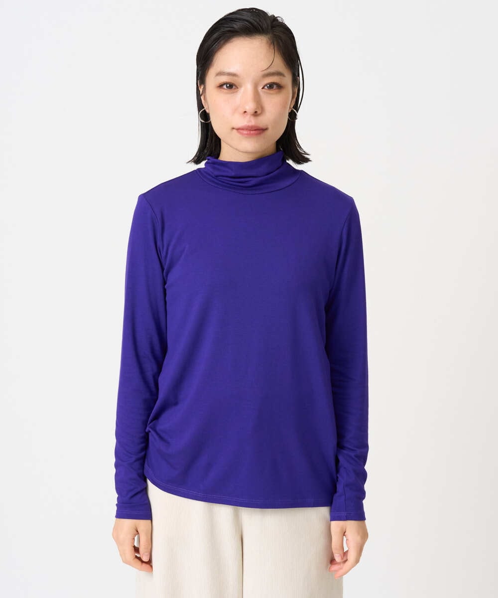 PHKAG26180 GEORGES RECH(小さいサイズ)(メゾン ドゥ サンク) ベアテンハイネックカットソー パープル