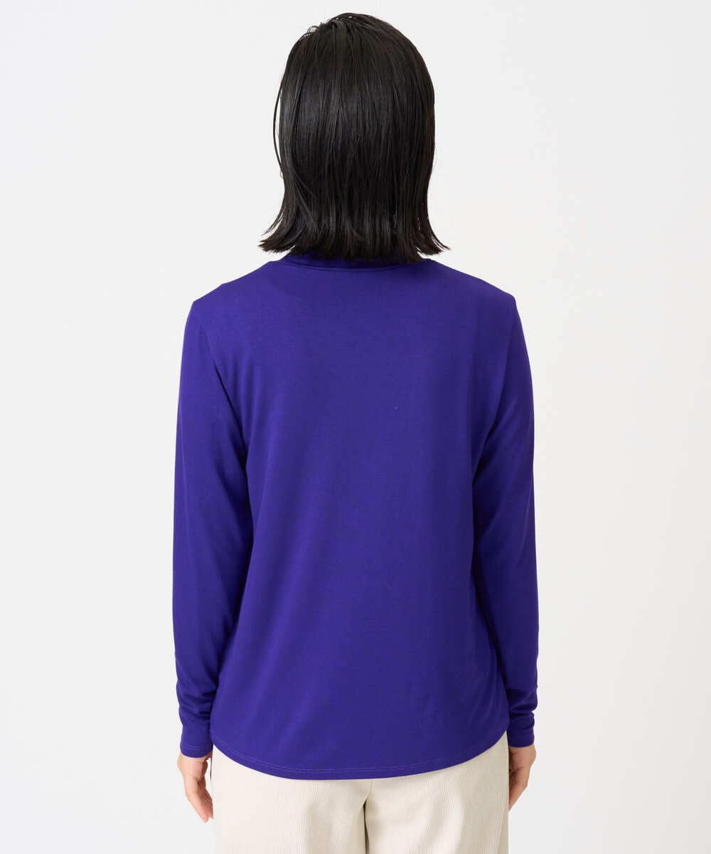 PHKAG26180 GEORGES RECH(小さいサイズ)(メゾン ドゥ サンク) ベアテンハイネックカットソー パープル