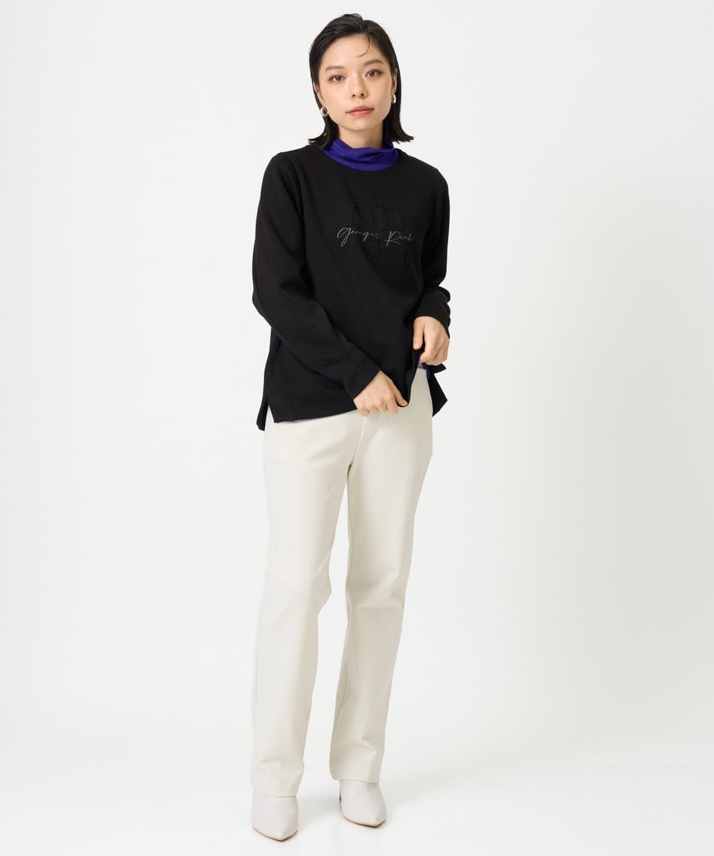 PHKAG26180 GEORGES RECH(小さいサイズ)(メゾン ドゥ サンク) ベアテンハイネックカットソー パープル