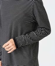 PHKAG28190 GEORGES RECH(小さいサイズ)(メゾン ドゥ サンク) チュールドッキングボーダーカットソー ブラック
