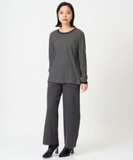 PHKAG28190 GEORGES RECH(小さいサイズ)(メゾン ドゥ サンク) チュールドッキングボーダーカットソー ブラック