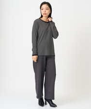 PHKAG28190 GEORGES RECH(小さいサイズ)(メゾン ドゥ サンク) チュールドッキングボーダーカットソー ブラック