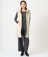 PHKAG28190 GEORGES RECH(小さいサイズ)(メゾン ドゥ サンク) チュールドッキングボーダーカットソー ブラック