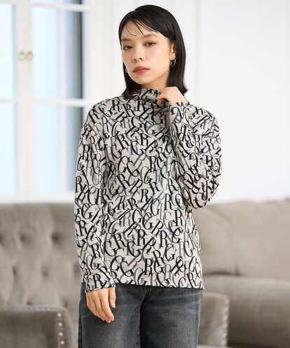 PHKAG33230 GEORGES RECH(小さいサイズ)  [日本製]ダブルフェイスボトルネックロゴカットソー