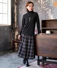 PHKAI07160 GEORGES RECH(小さいサイズ)(メゾン ドゥ サンク) シアーハイネックカットソー ブラック
