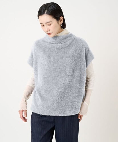 PHKCD60180 GEORGES RECH(小さいサイズ) [日本製]ボトルネックフレンチスリーブテディベスト