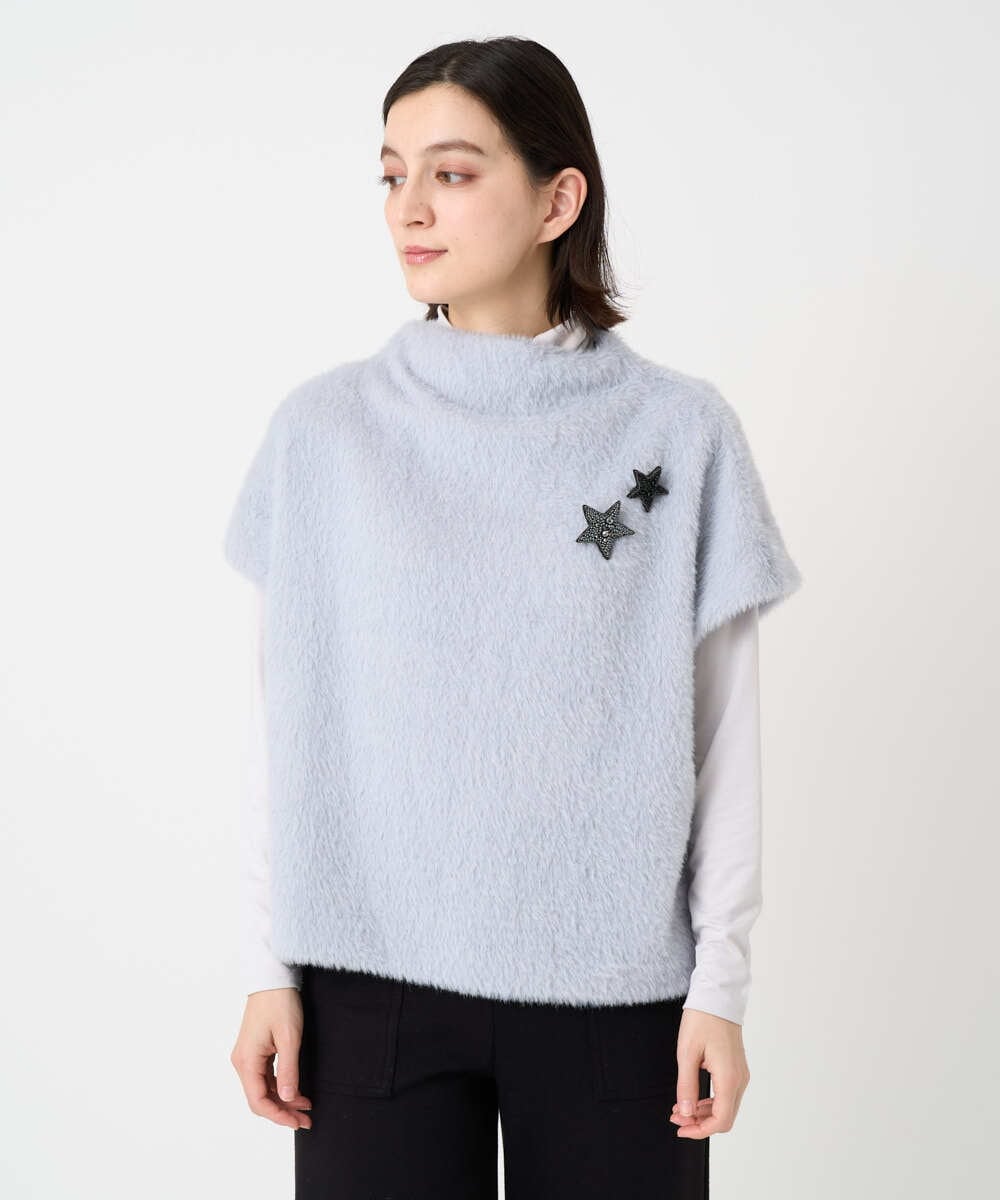 PHKCD60180 GEORGES RECH(小さいサイズ)  [日本製]ボトルネックフレンチスリーブテディベスト