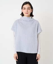 PHKCD60180 GEORGES RECH(小さいサイズ)(メゾン ドゥ サンク)  [日本製]ボトルネックフレンチスリーブテディベスト ライトブルー