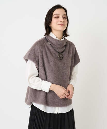 PHKCD60180 GEORGES RECH(小さいサイズ) [日本製]ボトルネックフレンチスリーブテディベスト