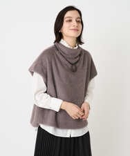 PHKCD60180 GEORGES RECH(小さいサイズ)(メゾン ドゥ サンク)  [日本製]ボトルネックフレンチスリーブテディベスト ベージュ