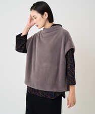 PHKCD60180 GEORGES RECH(小さいサイズ)(メゾン ドゥ サンク)  [日本製]ボトルネックフレンチスリーブテディベスト ベージュ