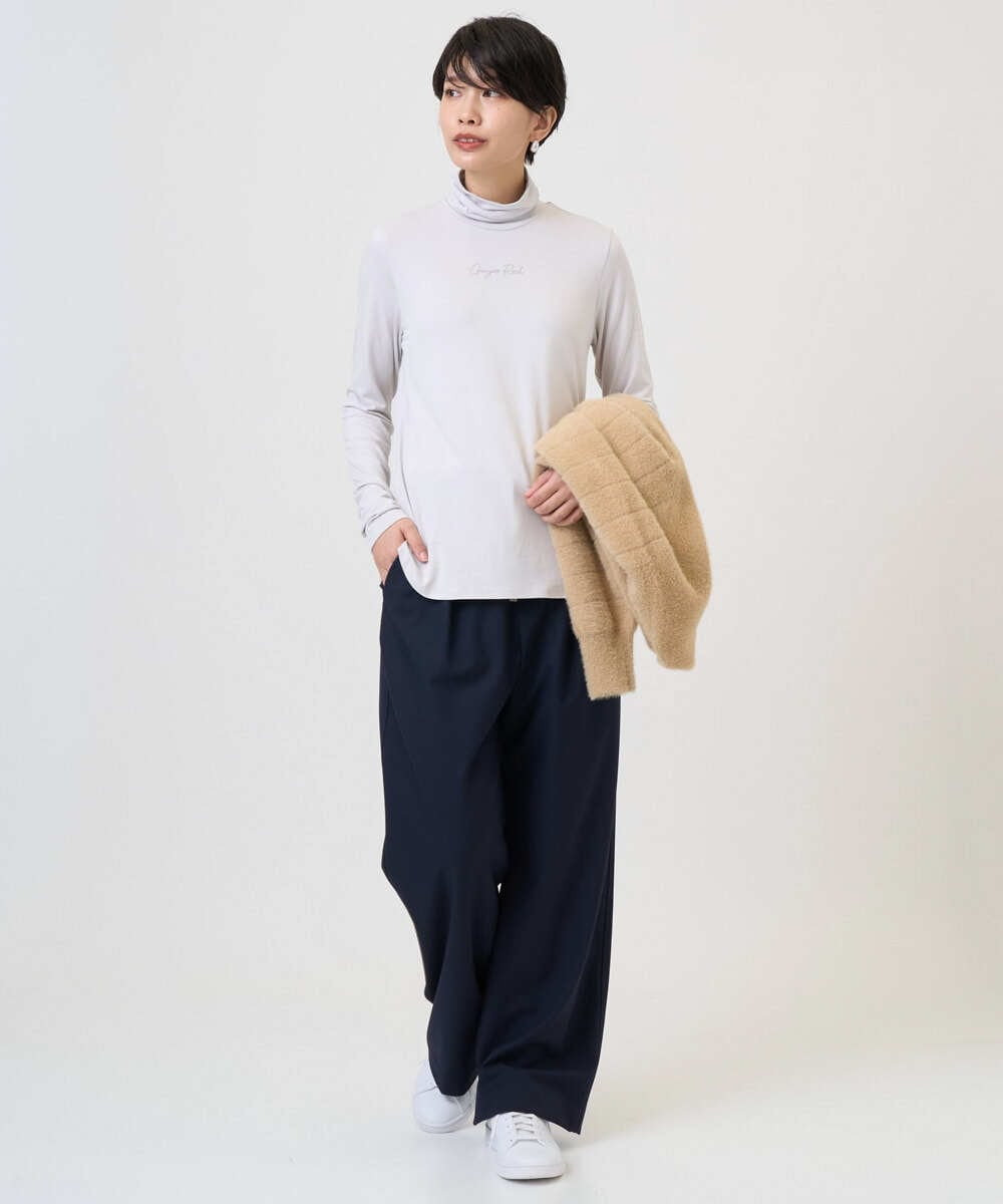 PHKCD63130 GEORGES RECH(小さいサイズ)(メゾン ドゥ サンク) ベアテンジャージーハイネックロゴカットソー ライトグレー