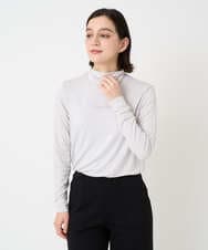 PHKCD63130 GEORGES RECH(小さいサイズ)(メゾン ドゥ サンク) ベアテンジャージーハイネックロゴカットソー ライトグレー