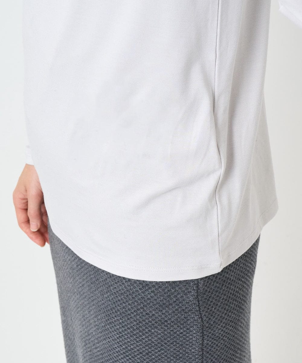 PHKCD63130 GEORGES RECH(小さいサイズ)(メゾン ドゥ サンク) ベアテンジャージーハイネックロゴカットソー ライトグレー