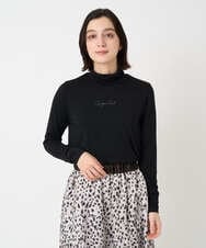 PHKCD63130 GEORGES RECH(小さいサイズ)(メゾン ドゥ サンク) ベアテンジャージーハイネックロゴカットソー ブラック