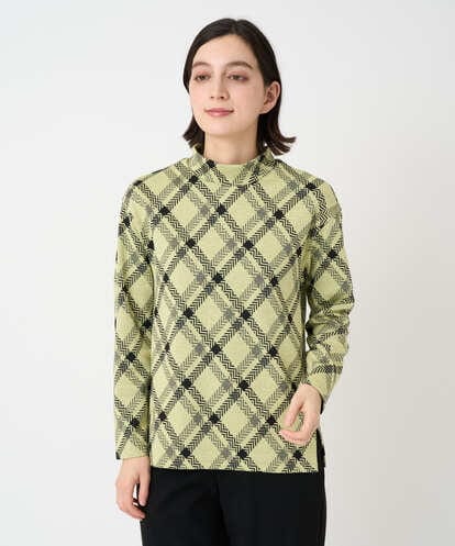 PHKCE72150 GEORGES RECH(小さいサイズ) へリンボンラインジャガードハイネックカットソー