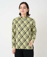 PHKCE72150 GEORGES RECH(小さいサイズ)(メゾン ドゥ サンク) へリンボンラインジャガードハイネックカットソー ライトイエロー