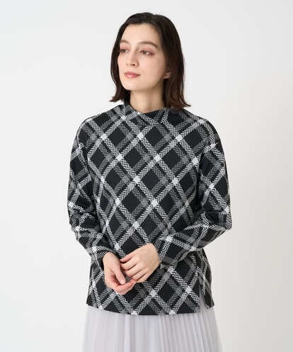 PHKCE72150 GEORGES RECH(小さいサイズ) へリンボンラインジャガードハイネックカットソー