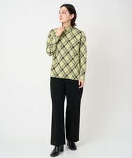 PHKCE72150 GEORGES RECH(小さいサイズ)(メゾン ドゥ サンク) へリンボンラインジャガードハイネックカットソー ブラック