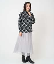 PHKCE72150 GEORGES RECH(小さいサイズ)(メゾン ドゥ サンク) へリンボンラインジャガードハイネックカットソー ブラック