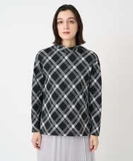 PHKCE72150 GEORGES RECH(小さいサイズ)(メゾン ドゥ サンク) へリンボンラインジャガードハイネックカットソー ブラック