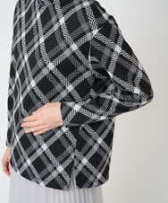 PHKCE72150 GEORGES RECH(小さいサイズ)(メゾン ドゥ サンク) へリンボンラインジャガードハイネックカットソー ブラック