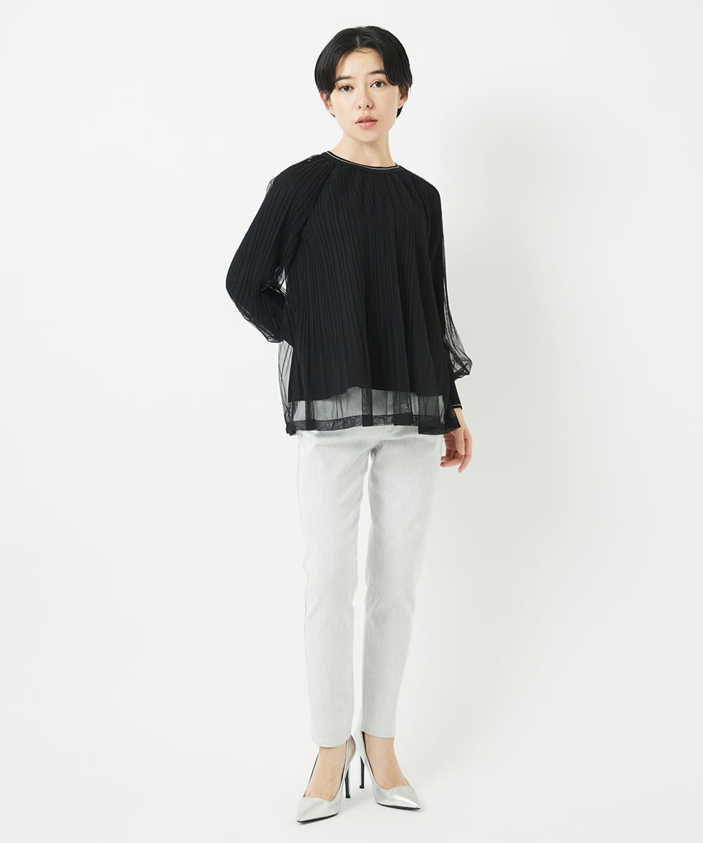PHKEB18230 GEORGES RECH(小さいサイズ)(メゾン ドゥ サンク) チュールドッキングジャージプルオーバー ライトグレー