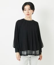 PHKEB18230 GEORGES RECH(小さいサイズ)(メゾン ドゥ サンク) チュールドッキングジャージプルオーバー ブラック