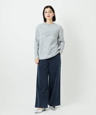 PHKEE09250 GEORGES RECH(小さいサイズ)(メゾン ドゥ サンク) ラメニットテープロゴ刺繍プルオーバー ホワイト