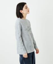 PHKEE09250 GEORGES RECH(小さいサイズ)(メゾン ドゥ サンク) ラメニットテープロゴ刺繍プルオーバー ホワイト