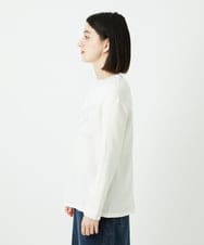 PHKEE09250 GEORGES RECH(小さいサイズ)(メゾン ドゥ サンク) ラメニットテープロゴ刺繍プルオーバー ホワイト