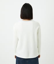 PHKEE09250 GEORGES RECH(小さいサイズ)(メゾン ドゥ サンク) ラメニットテープロゴ刺繍プルオーバー ホワイト