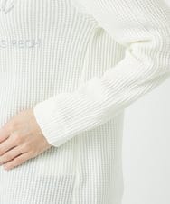 PHKEE09250 GEORGES RECH(小さいサイズ)(メゾン ドゥ サンク) ラメニットテープロゴ刺繍プルオーバー ホワイト