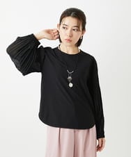 PHKEE24230 GEORGES RECH(小さいサイズ)(メゾン ドゥ サンク) プリーツスリーブジャージープルオーバー ホワイト