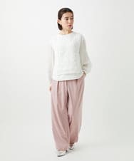 PHKEE24230 GEORGES RECH(小さいサイズ)(メゾン ドゥ サンク) プリーツスリーブジャージープルオーバー ホワイト