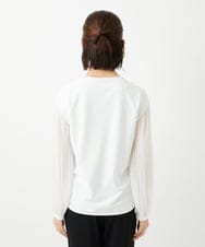 PHKEE24230 GEORGES RECH(小さいサイズ)(メゾン ドゥ サンク) 袖プリーツジャージプルオーバー ホワイト