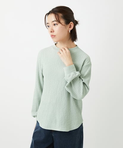 PHKEE27180  ジャカードボトルネックジャージープルオーバー