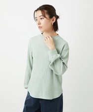 PHKEE27180 GEORGES RECH(小さいサイズ)(メゾン ドゥ サンク) ジャカードボトルネックジャージープルオーバー グリーン