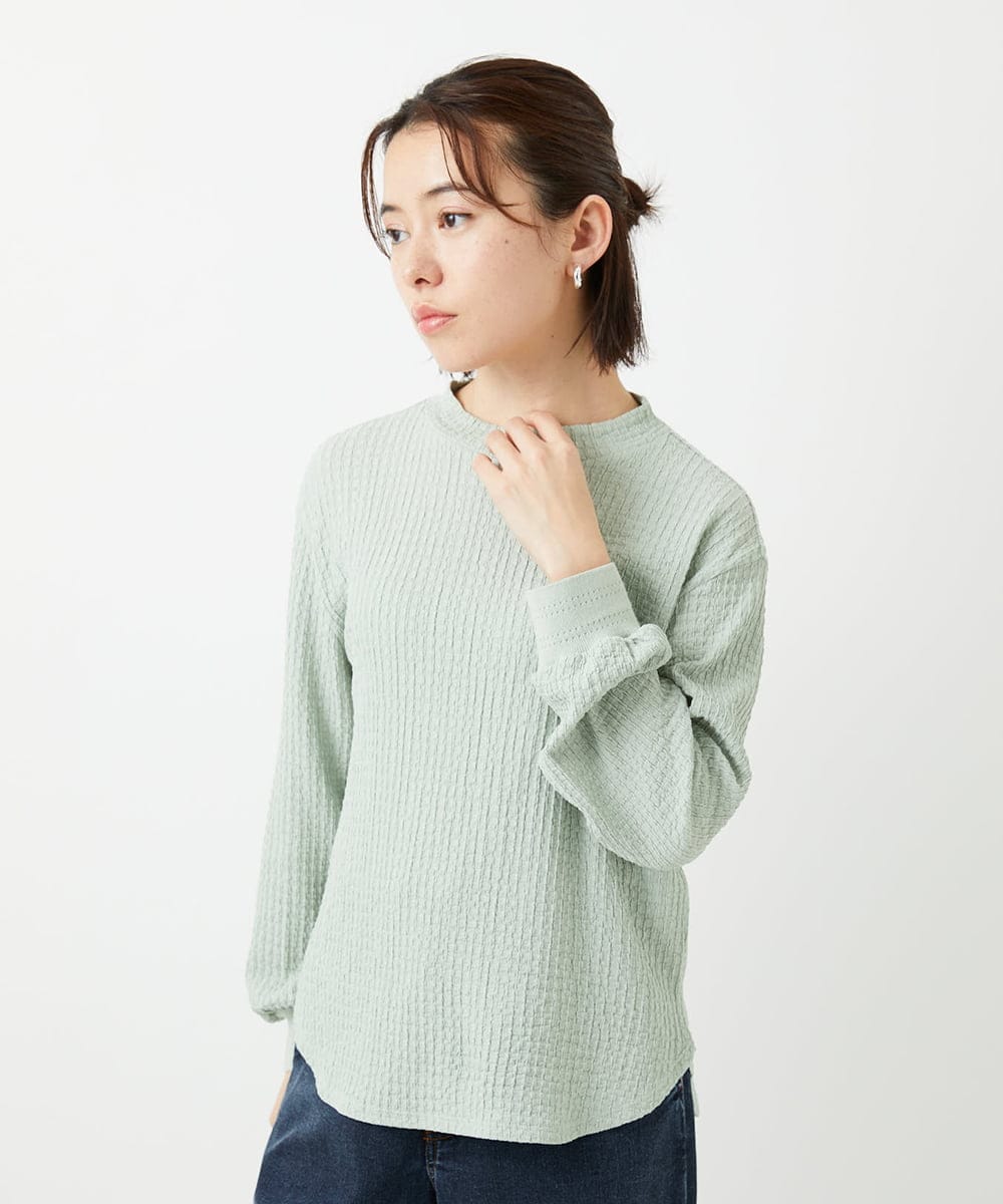 PHKEE27180 GEORGES RECH(小さいサイズ)(メゾン ドゥ サンク) ジャガードジャージプルオーバー グリーン