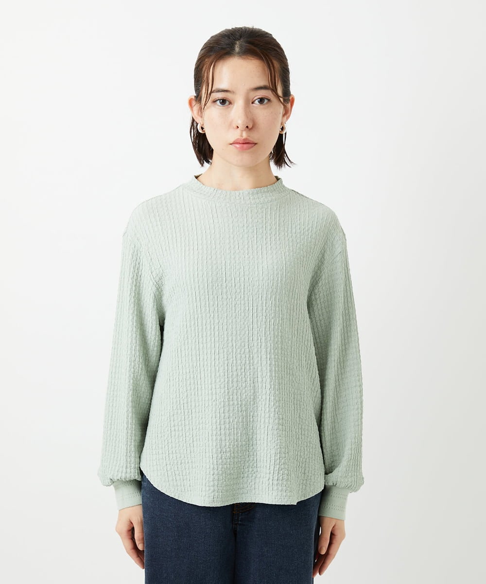 PHKEE27180 GEORGES RECH(小さいサイズ)(メゾン ドゥ サンク) ジャガードジャージプルオーバー グリーン