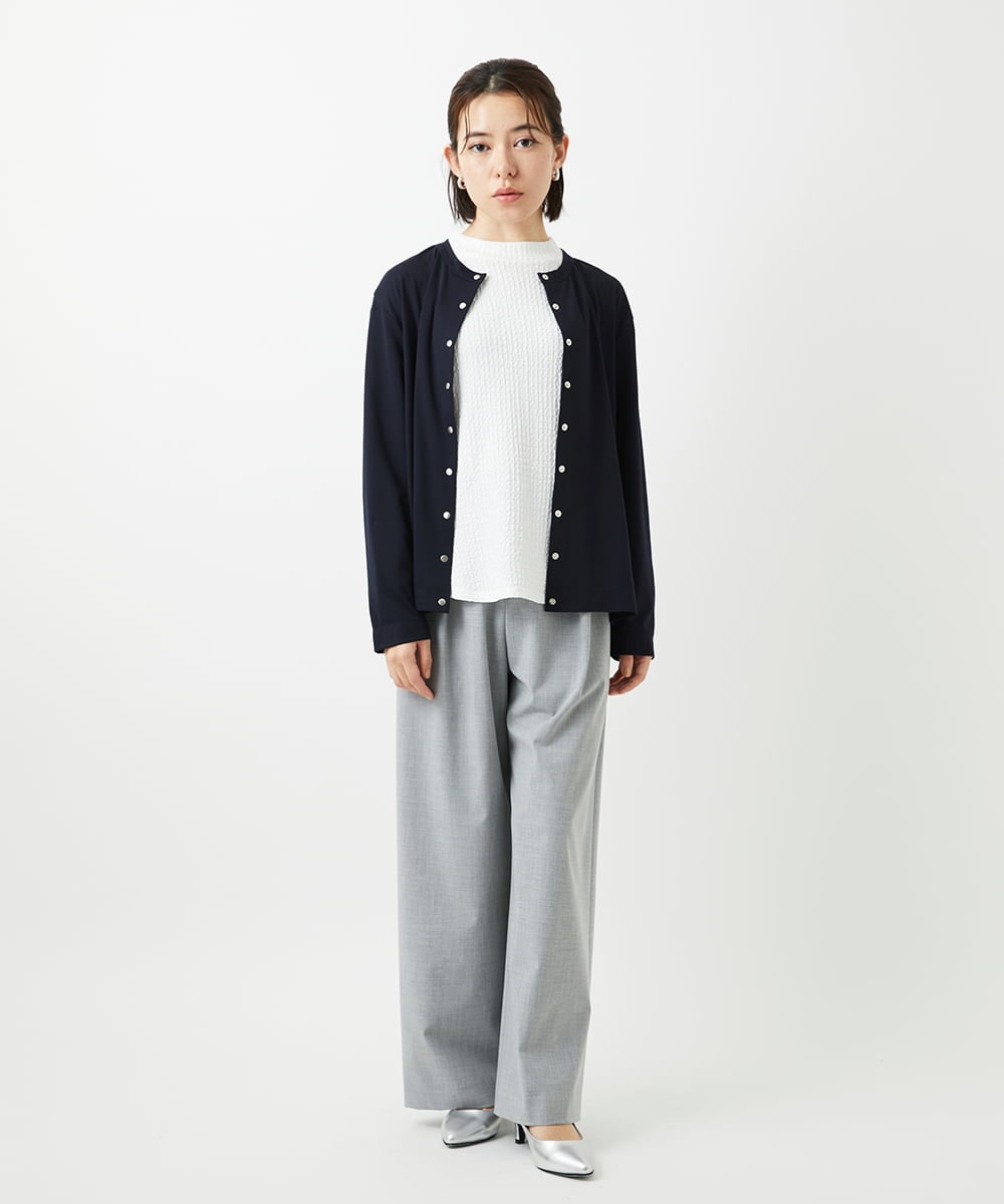 PHKEE27180 GEORGES RECH(小さいサイズ)(メゾン ドゥ サンク) ジャカードボトルネックジャージープルオーバー グリーン