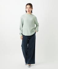 PHKEE27180 GEORGES RECH(小さいサイズ)(メゾン ドゥ サンク) ジャカードボトルネックジャージープルオーバー グリーン