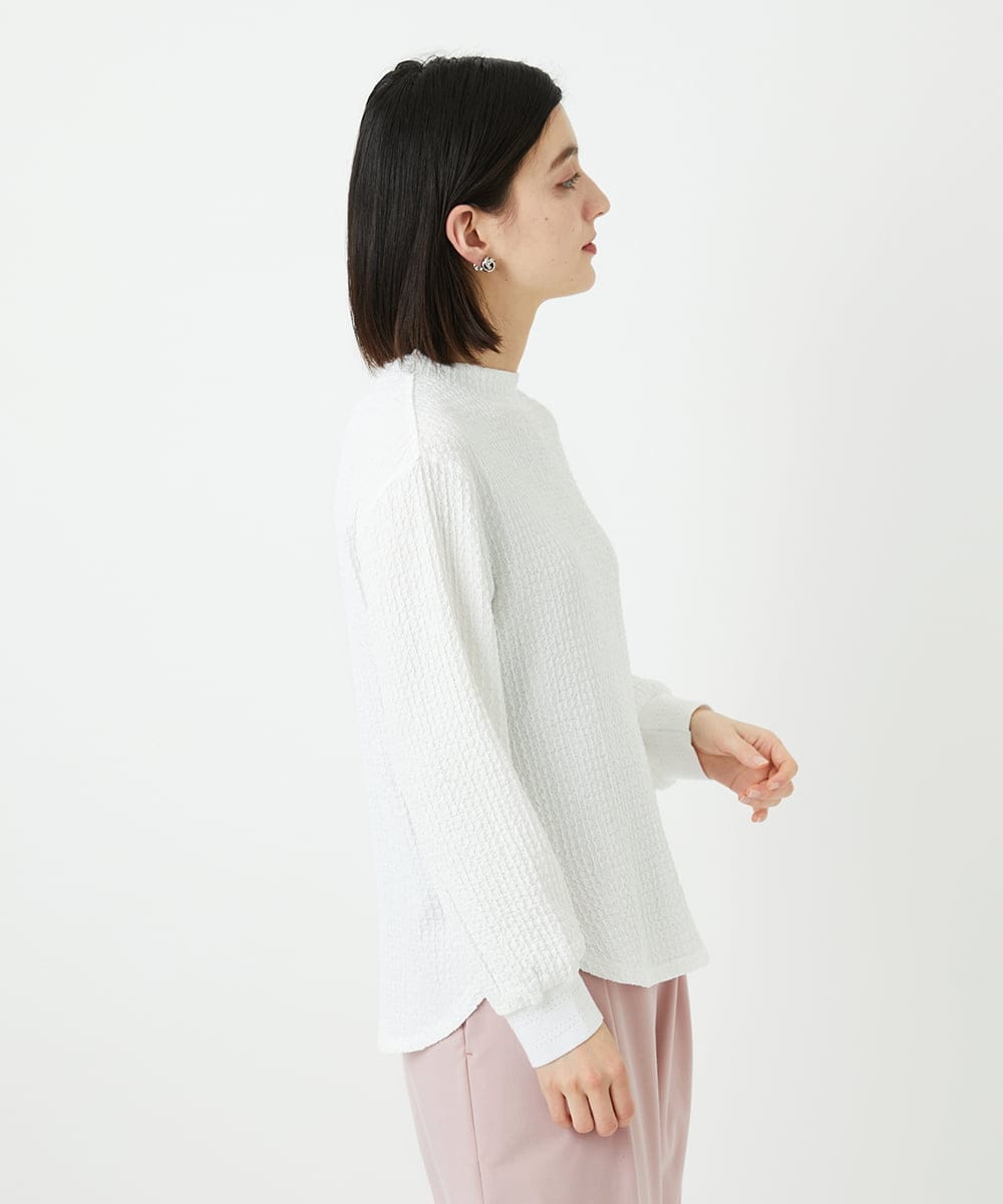 PHKEE27180 GEORGES RECH(小さいサイズ)(メゾン ドゥ サンク) ジャカードボトルネックジャージープルオーバー グリーン