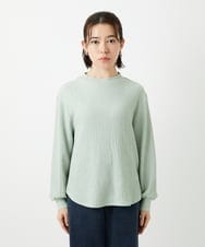 PHKEE27180 GEORGES RECH(小さいサイズ)(メゾン ドゥ サンク) ジャカードボトルネックジャージープルオーバー グリーン